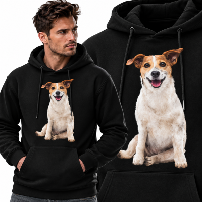 BLUZA Z KAPTUREM ZWIERZĘTA   JACK RUSSELL
